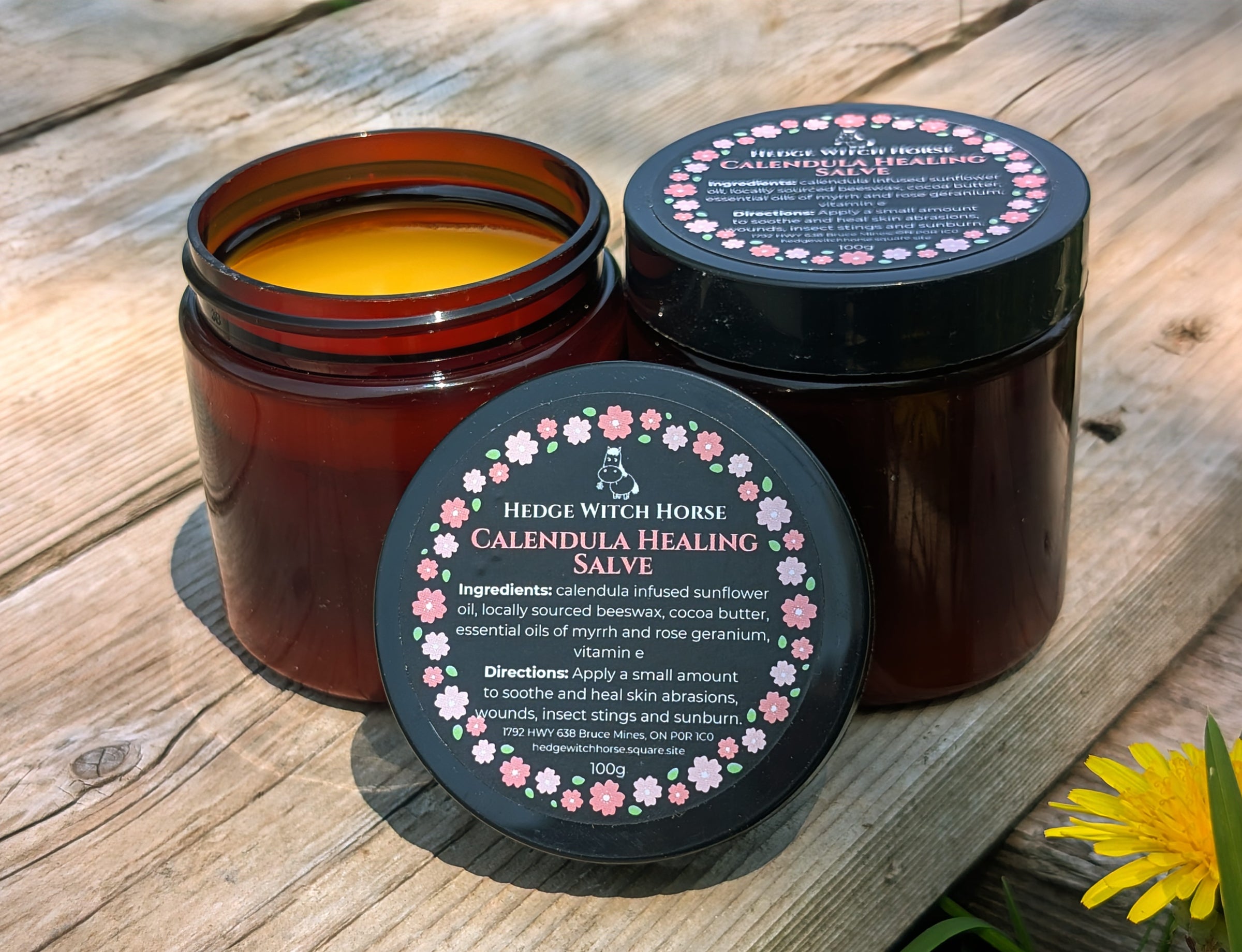 Calendula Healing Salve with Myrrh and Rose Geranium | The Hedge
